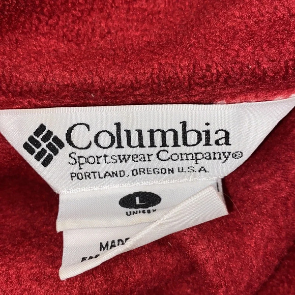 Columbia red fleece size large - Picture 6 of 9